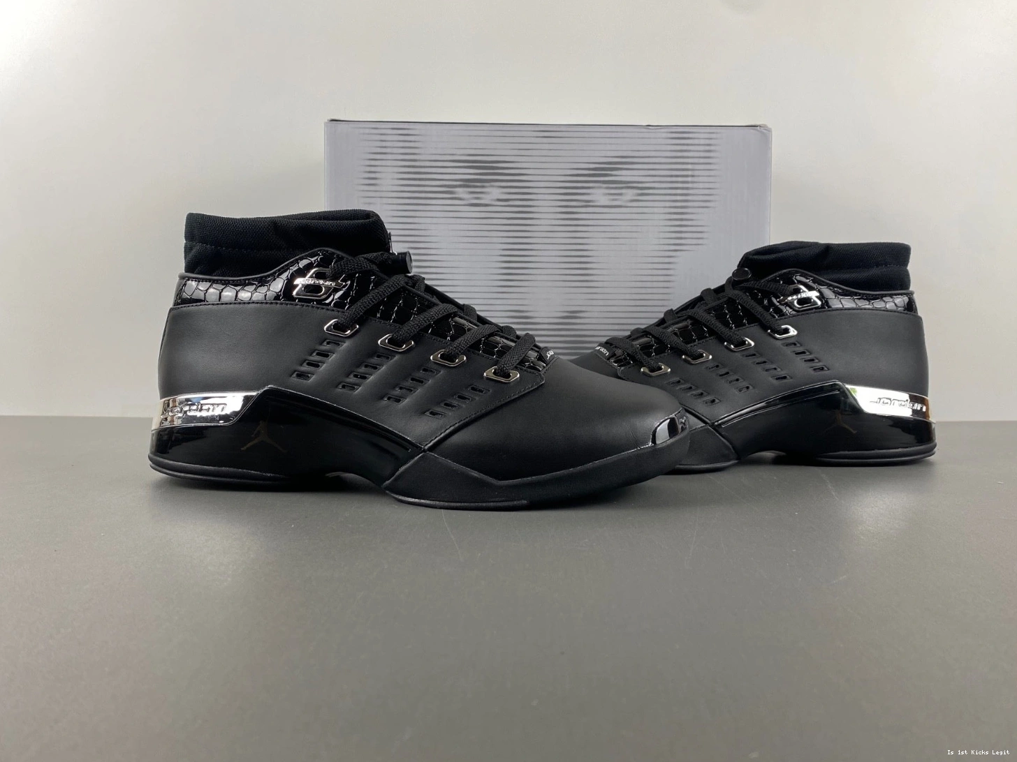 'Black Chrome' OG Low Air 303891-004 Jordan 17 1025